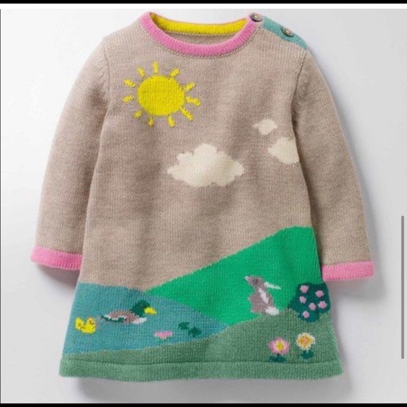 Mini Boden Other - Baby Boden Dress Riverside Scene